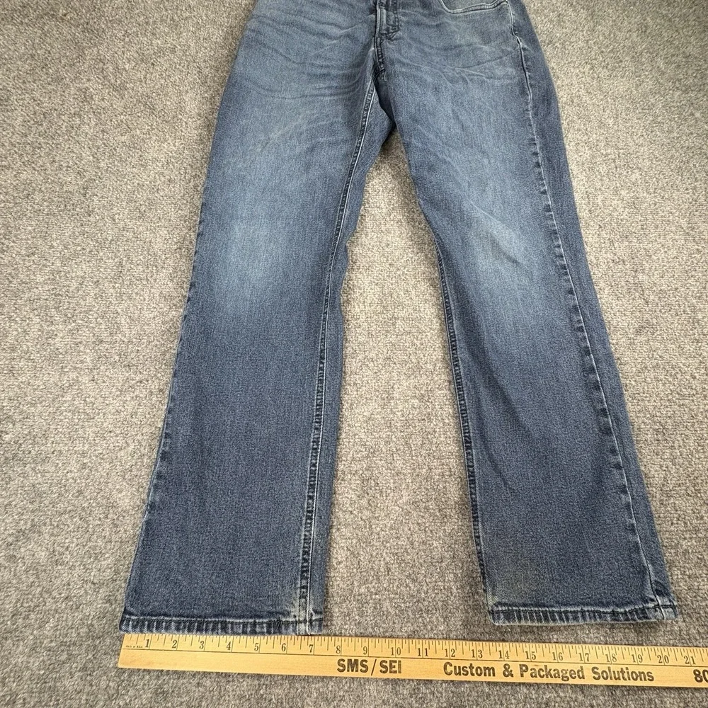 Signature Levi Strauss Athletic Jeans Men's 32x30 Blue Waterless Distressed Work